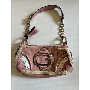 Vintage pink monogrammed Guess bag shoulder purse early 2000